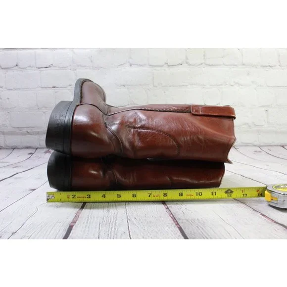 Vintage Red Wing Brown Leather Pull on Western Cowboy Work Boots Size 9.5 E - Picture 8 of 9